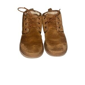 UGG Australia Women's Brown Suede Sheepskin‎ Lined Chukka Boots Ankle Boots